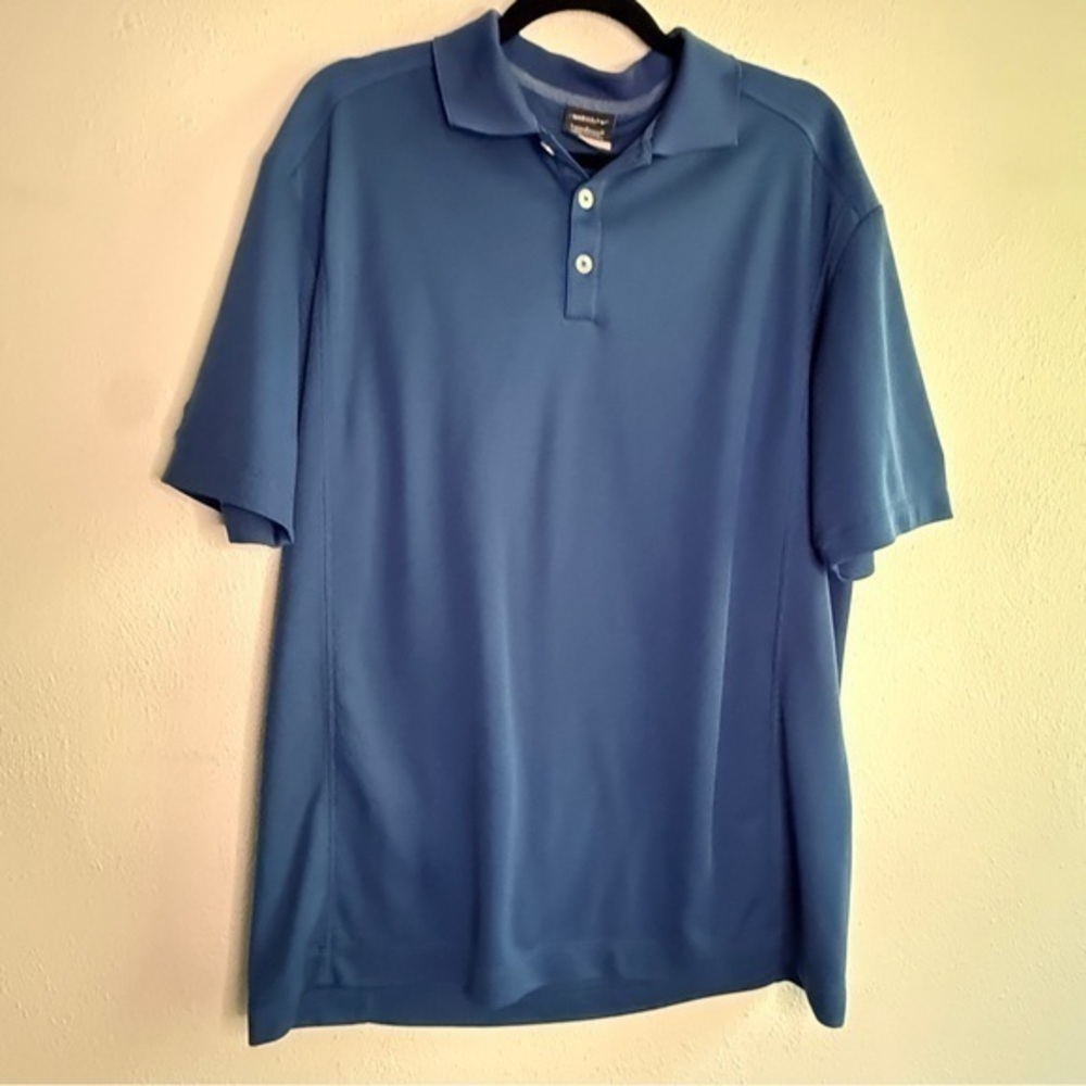 Nike Blue Golf Shirt Moisture-Wicking Performance. Sz L.
